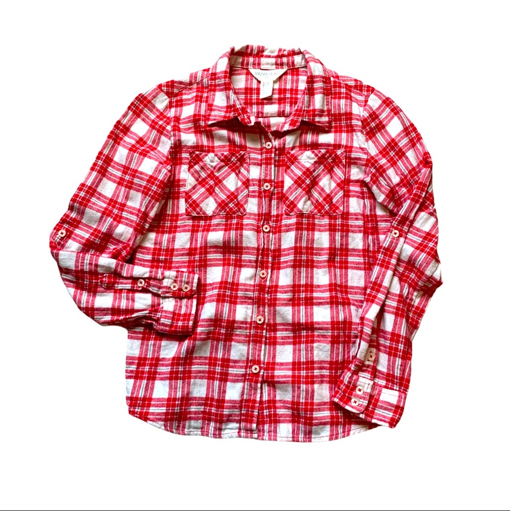 Forever21 Girls Long Sleeve Plaid Shirt
